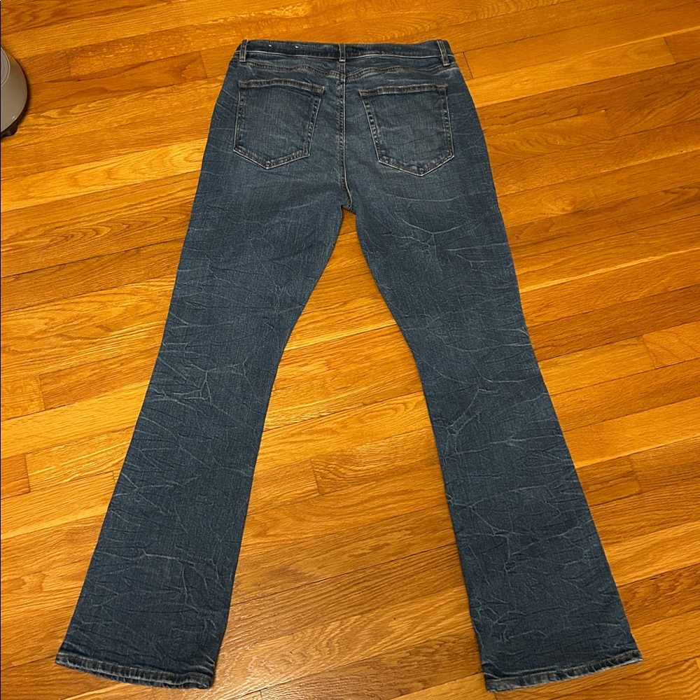 LOFT Dark Blue Flare Jeans - Picture 7 of 8